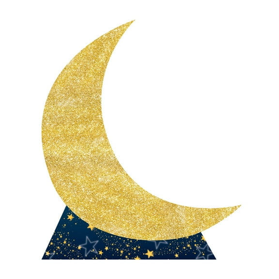 Starry Night Crescent Moon Stand-Up easel attached; assembly required Pack of 1