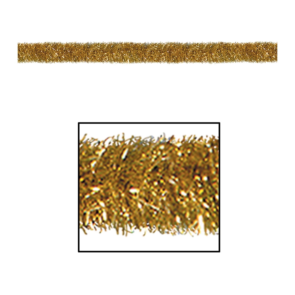 Gold Metallic 4" x 100' Christmas Tinsel Garland