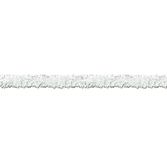 6-Ply FR Metallic Festooning Garland 4" x 15' White - 12 Pack
