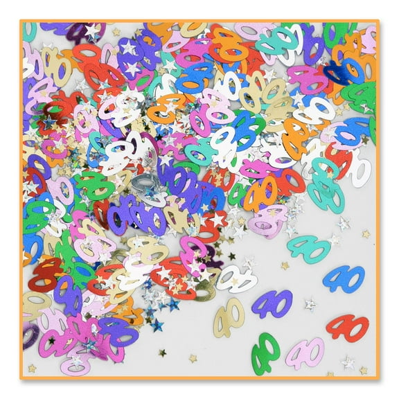 Beistle 40 & Stars Confetti (Pack of 6)