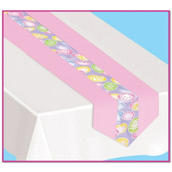 Beistle Pack of 6 Pastel Easter Egg Table Runner Party Decorations 6'