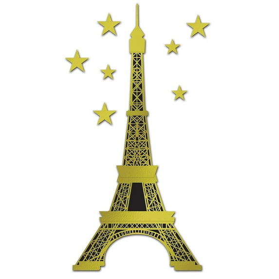Jointed Foil Eiffel Tower (Pack of 12)