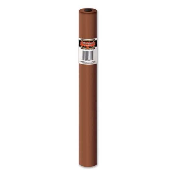Beistle 50955-BR - Masterpiece Plastic Table Roll - Chocolate Brown