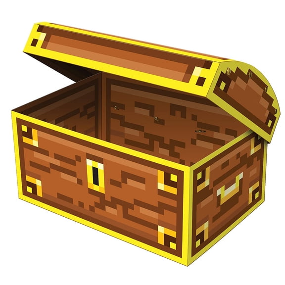 Beistle 52159 8-Bit Treasure Chest, 8 x 5.5, Multicolor