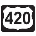thumbnail image 1 of Route 420 Interstate Highway Sign Cut Out Wall Party Decoration, 1 of 2