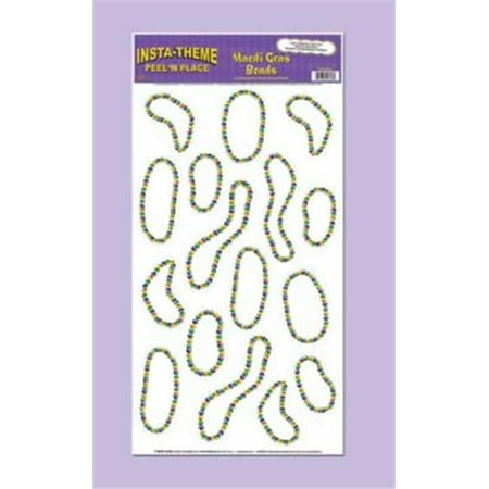 Mardi Gras Beads Peel 'N Place (Pack of 12)