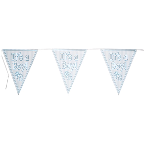 Beistle 57448 Its A Boy Pennant Banner Pack of 12
