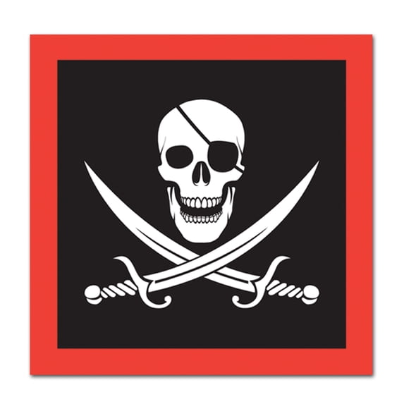 Pirate Luncheon Napkins - 12 Pack: Fun, Colorful, and Durable!