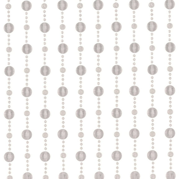 Beistle Beaded Curtain Strands Hanging Door Decoration - 6.5' - Clear
