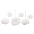 thumbnail image 1 of Beistle 6 Piece Tissue Fluff Balls, Assorted Sizes, White, 1 of 3