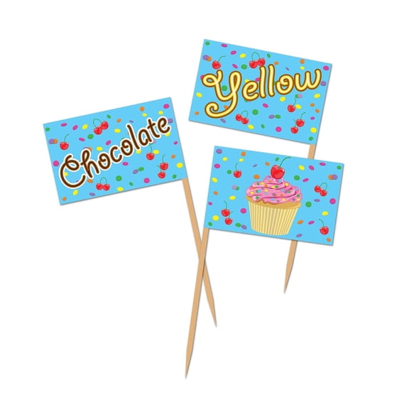 Beistle 60090 Cupcake Picks - Pack of 12