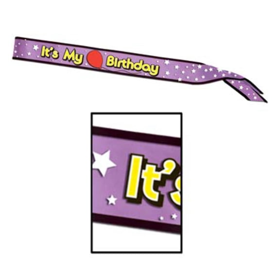 It's My Birthday Satin Sash (Pack of 6)
