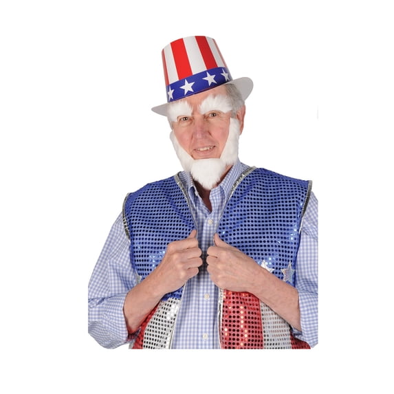 Beistle Club Pack of 12 Uncle Sam Patriotic Costume Accessories 10.25"