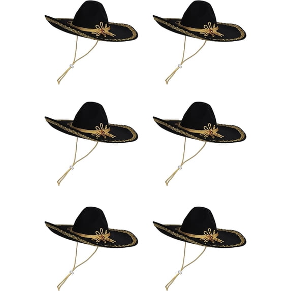 Beistle 60624 6-Pack Felt Sombrero