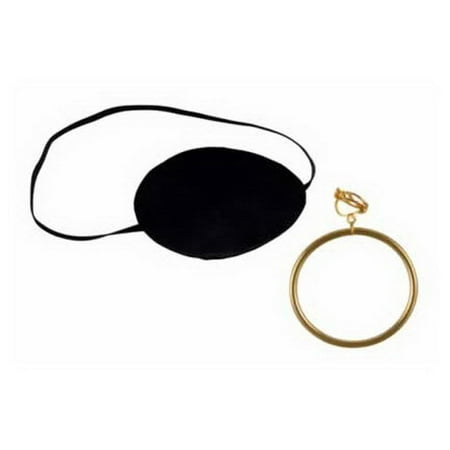 Beistle 60749 - Pirate Eye Patch With Plastic Gold Earring- Pack of 12