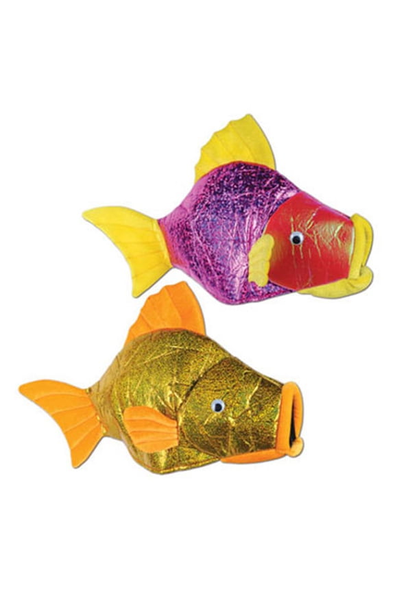 60837 Fish Hats, One Size, Multicolored