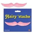 thumbnail image 1 of Beistle Pack of 12 Pink Hairy Mustache Costume Accessories 5.5", 1 of 2