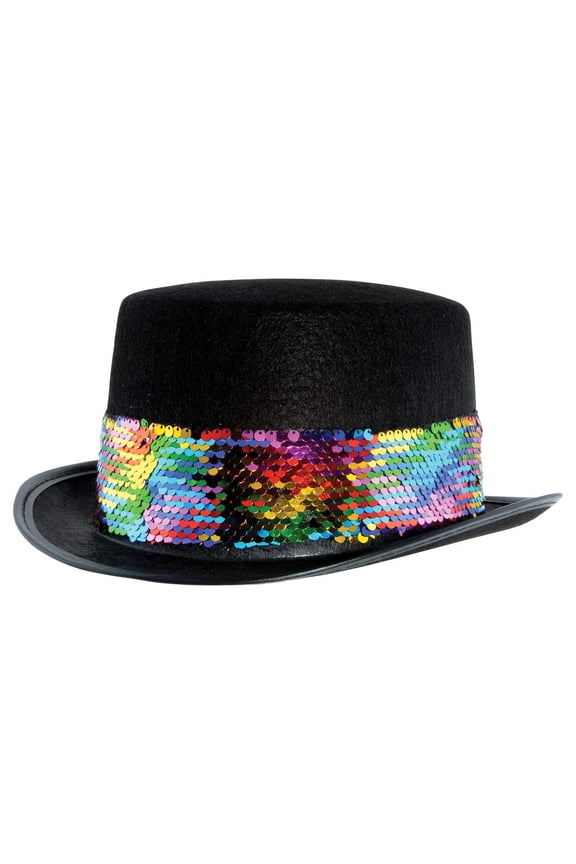 Felt Topper w/Rainbow Sequined Band