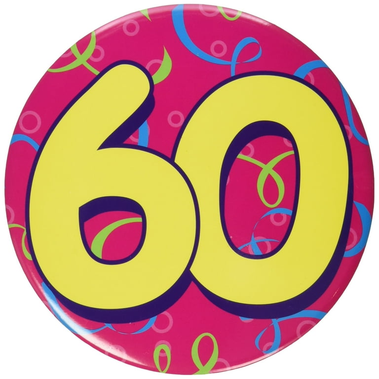Birthday Jumbo Button Pin 60 Birthday Jumbo Button Pin 60