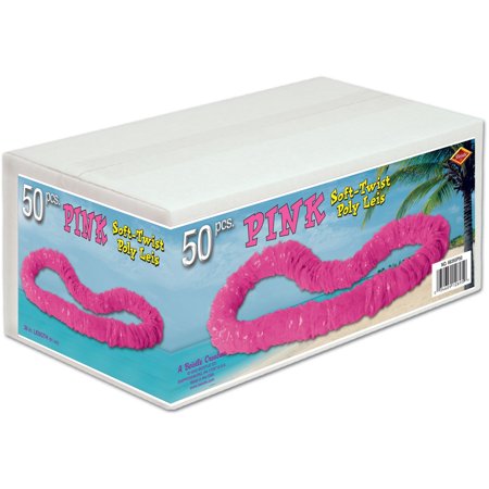 Beistle Luau Party Soft-Twist Poly Leis with Labeled Box (50 Leis/Case)
