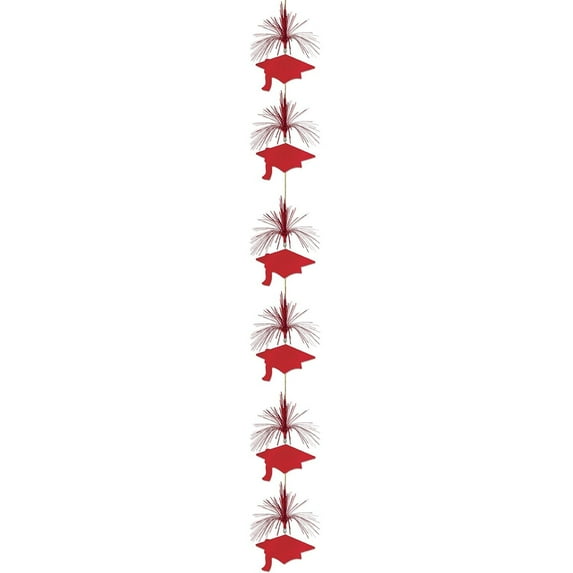 Beistle 7' Grad Cap Firework Stringer Red 3/Pack 57627-R