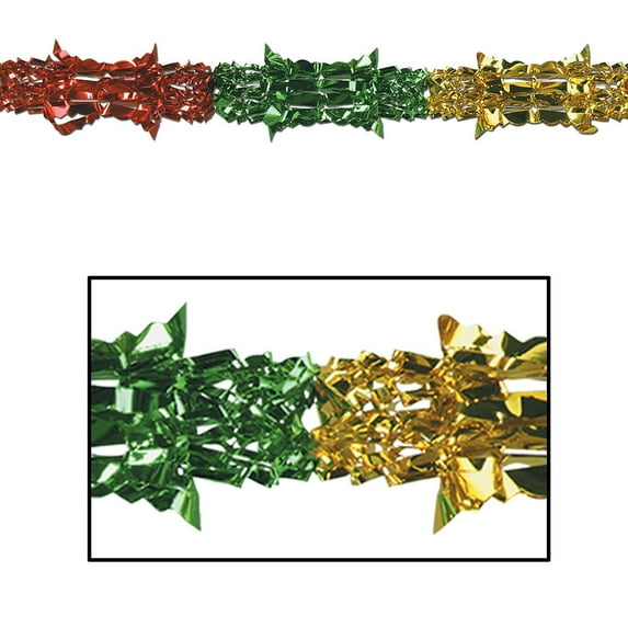 Metallic Garland 8" X 9' Multi-Color - 12 Pack (1 Per Package)