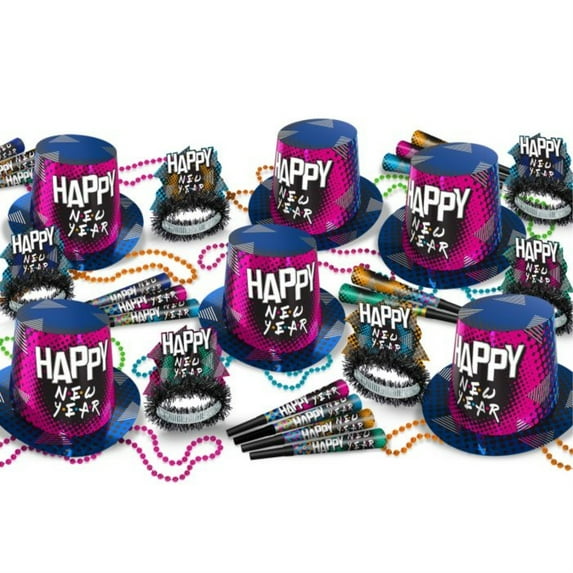 Beistle 80057-50 90s New Year Assortment for 50 Party Accessory, Multi Color