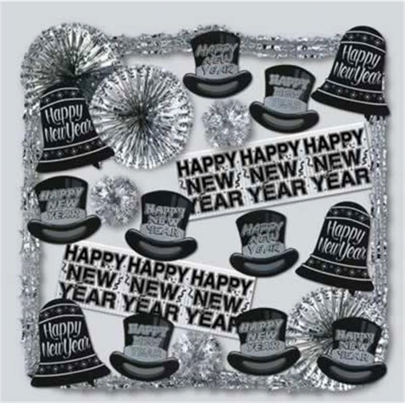 Beistle - 88950-S - Shimmering Silver NY Dec Kit - 24 Pieces - image 1 of 1