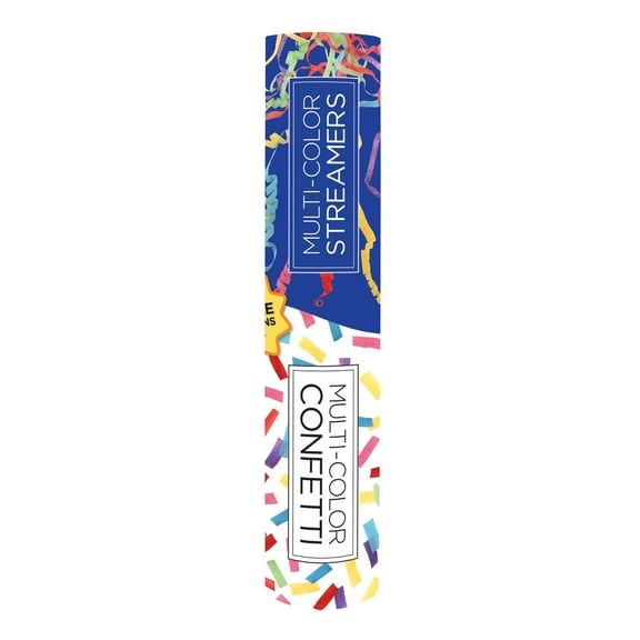Handheld Confetti & Streamer Tubes, 9.75", (5/Pkg)