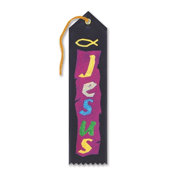 Beistle 2" x 8" Jesus Ribbon 6/Pack AR811