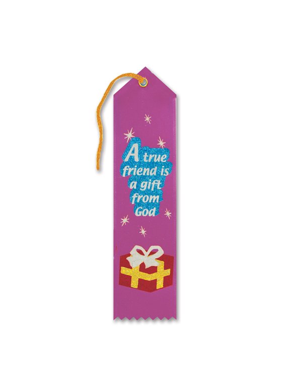 AR824 Gift from God Fabric Ribbon Bookmark, Pink, 2" x 8"