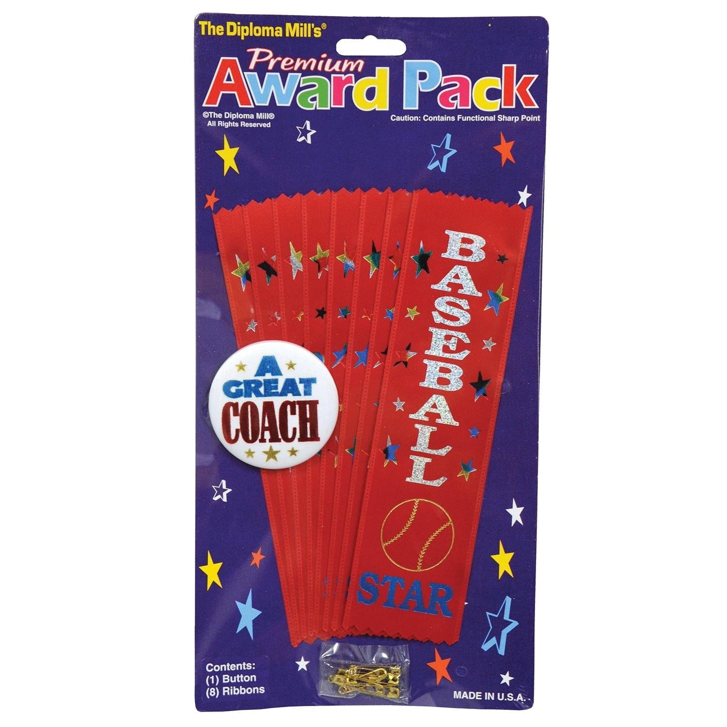 Beistle ASP02 Baseball Award Pack