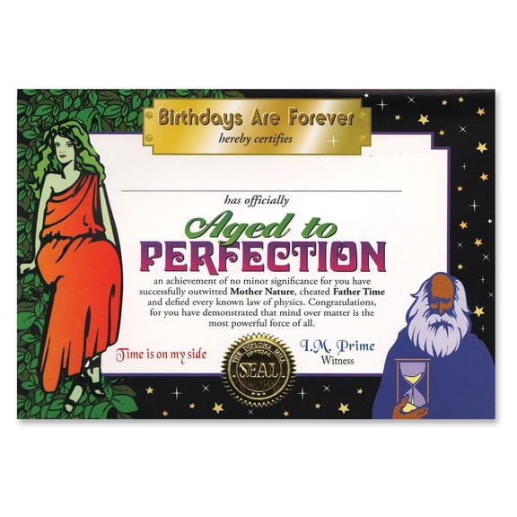 Beistle Aged To Perfection Certificate (Case of 6)