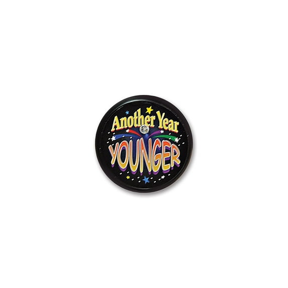 Beistle Ageless Wonders Plastic Light-Up Blinking Button, 2", Multicolored