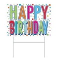 thumbnail image 1 of Plastic Happy Birthday Yard Sign, 11.5" x 15.5", (1/Pkg), 1 of 1