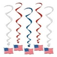 thumbnail image 1 of Beistle American Flag Whirls, 3-Feet, Blue/Red/Silver, 1 of 2
