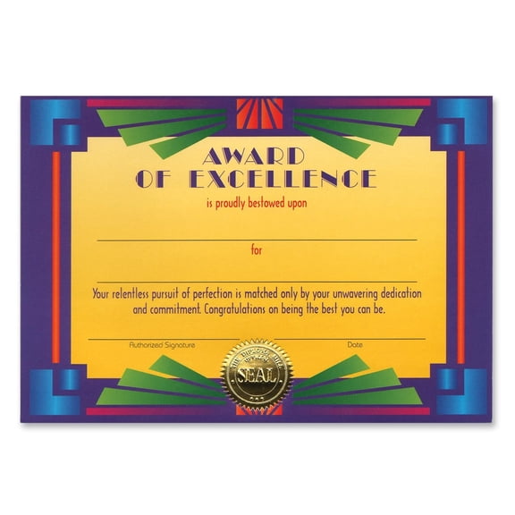 Beistle Award Of Excellence Certificate (Case of 6)
