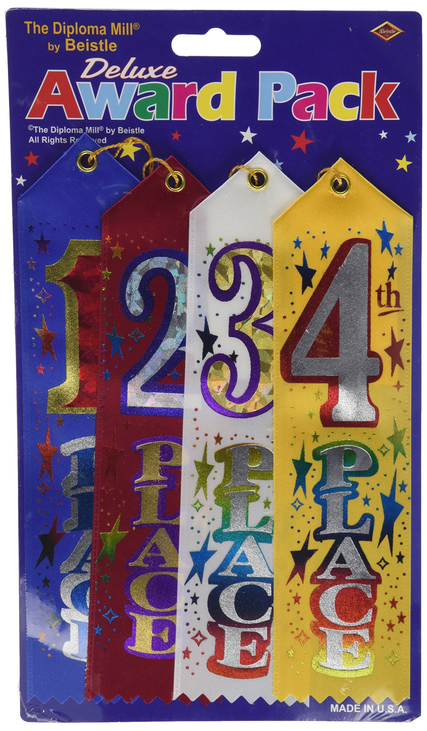 1st/2nd/3rd/4th Place Award Pack Ribbons