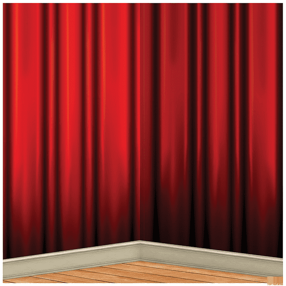 Beistle BG54397 4 x 30 ft. Insta-Theme Red Curtain Backdrop