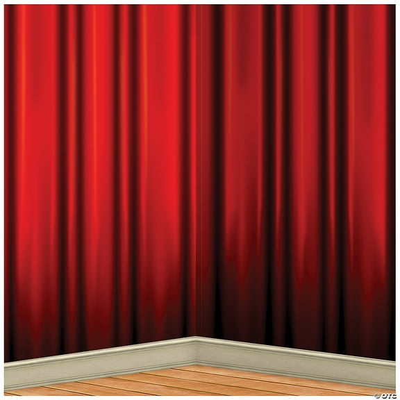 Beistle BG54397 4 x 30 ft. Insta-Theme Red Curtain Backdrop