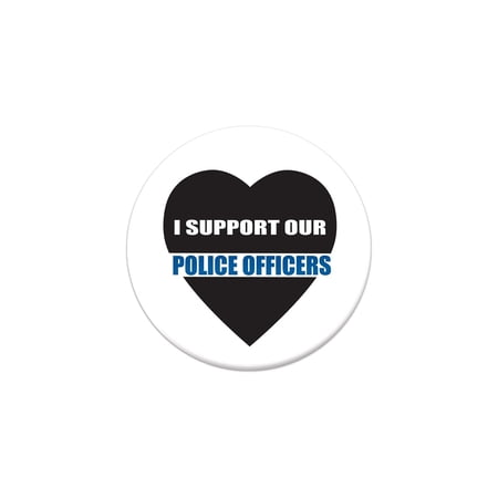 Beistle BT030 2 in. I Support Our Police Officers Button