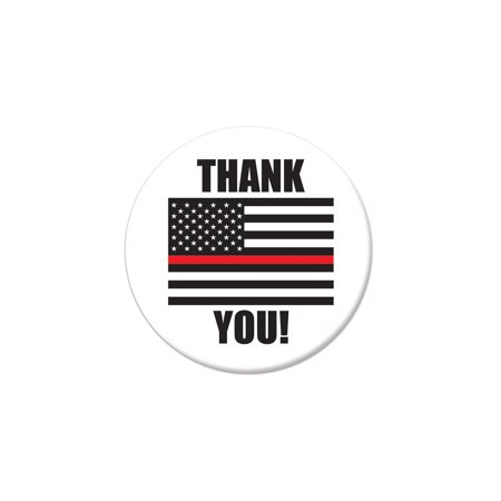 Thank You! Firefighters Button, 2", (6/Pkg)