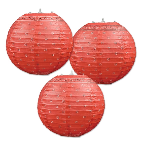 Bandana Paper Lanterns, 9.5", (3/Pkg)