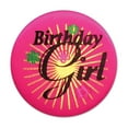 thumbnail image 1 of 6 Pack Beistle Birthday Girl Satin Button- Pink, 1 of 1