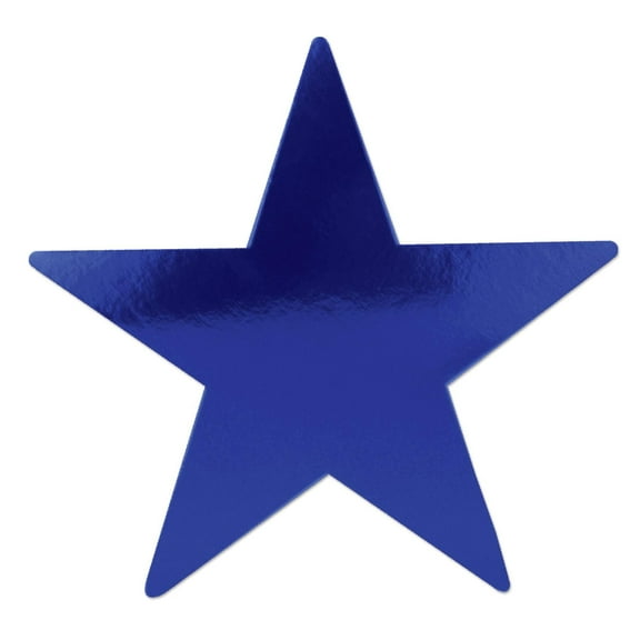 24 Pack Beistle 12" Foil Party Star Cutout- Blue