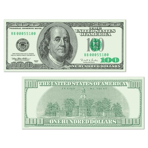 24 Pack Beistle Big Bucks Party Cutout $100 Bill