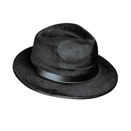 Beistle Casino Party Dura-Form Vel-Felt Fedora black (Case of 12)