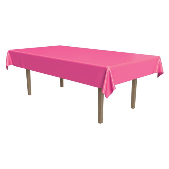 Beistle Cerise Plastic Rectangular Table Cover (Case of 12)