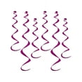 thumbnail image 1 of Cerise School Colors Twirly Whirlies Hangers Party Decoration 6 Pack, 1 of 2