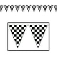 thumbnail image 1 of Beistle - Checkered Pennant Banner - 17" x 120' - Pack of 12, 1 of 1